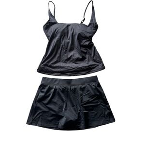 NWT! L.L.Bean Currants Square Neck Tankini Top w/ Swim Skort Bottom Size 6 Reg